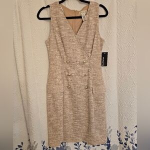En Focus Beige Sleeveless Midi Dress